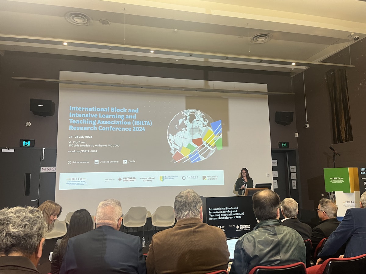 Dr Ellen Buck presenting to the IBILTA conference